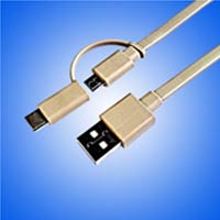 Type-C Micro combo to USB A/M universal USB charging and data cable for Android cellphones, 1 meter