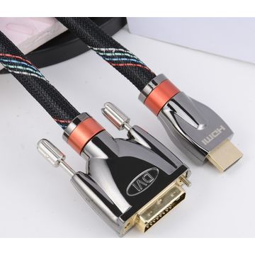 High Quality 24k Gold-plated Connectors HDMI To DVI Adapter Cable High Speed Data Cables