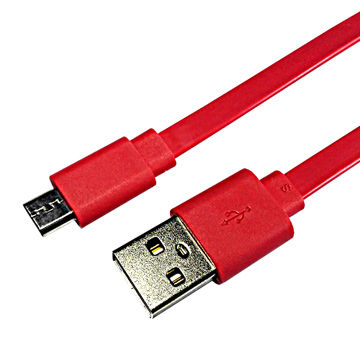 Flat USB Data and Charging Cable for Android Devices, 1m