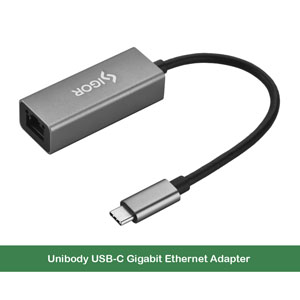 S208-RJ45 Unibody USB-C Gigabit Ethernet Adapter